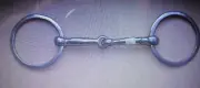 Snaffle Bit 6" Stainless Steel 4" flat rings