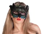 Peacock Masquerade Mask Men Women ~ Feather Ball Mardi Gras Halloween Costume