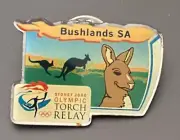 2000 Sydney Olympic Torch Relay Pin - The Sunday Mail-Bushlands SA