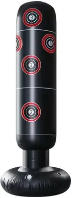 Inflatable Punching Bag Free Standing Boxing Post Boxing Column Adult Kids Fi...