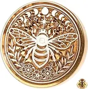 SEWACC Wax Seal Copper Head Craft Stamps Bees Wax Antique Wax Seal Stamp Replacement Scrapbook Stamp Wax Stamp Head Ink Stamps Honey Bee Decor Wax Seal Stamp Head 3D Letter Decorations