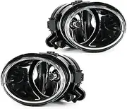 Car Fog Lights For E46 M3 2002-2006 E39 M5 2001-2003 63177894017 63177894018 With Bulb Front Bumper Light Anti Fog Light Car Front Bumper Fog Light(Pair With LED M10)