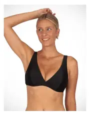 [Baku] D-DD Longline Bikini Bra Top in Black