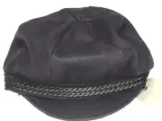 BILL TORNADE GIRLS KIDS NAVY WOOL BURBY PAPERBOY HAT CAP Sz: 8A RTL: $65 P238