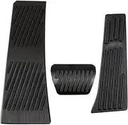 Pedals Pads For BMW IX IX5 2021 2022 2023 Car Foot Rest Pedal Accelerator Brake Pedals Cover Non-slip Pad Aluminum Alloy Pedal Pad Covers(Rest AT Black 3piece)