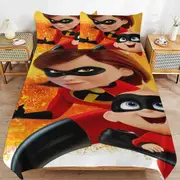 v6736 Bed Sheets Bedding The Incredibles Cartoon Bedding Sets Ultra Soft Skin-Friendly Duvet Cover 3 Piece, Cute Comforter Cover Bed Set for Boys Gir