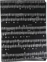 CORHAD Music Sheet Folder Portable Document Holder with Pages for Sheet Music Storage Durable Black Music Score File Organizer