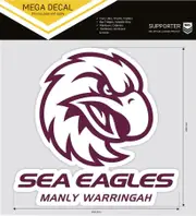 NRL Mega Decal - Manly Sea Eagles (2024) - Car Sticker 250mm