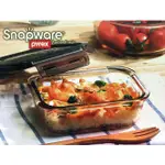 ◎蜜糖泡泡◎SNAPWARE 康寧密扣AB650單入彩盒長型/琥珀色保鮮盒 600ML