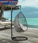 BRAND NEW VISTA POD EGG ACCENT OUTDOOR CHAIR STEEL FRAME DARK GREY CUSIONS INC