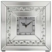 Remington Crystal and Mirror 10 1/4" Square Table Clock