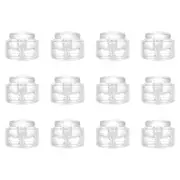 50pcs Plastic Cord Lock Double Hole Spring Cord Toggle Stopper Slider End, Clear