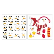 Christmas Window Clings Snowman Tree Window Glass Static Decals Wall Sticker