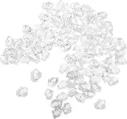 BESTYASH 200Pcs Decorative Clear Fake Ice Cubes Realistic Plastic Ice Rocks for Fish Tank and Vase Reusable Transparent Ice Stones Home Decor Non Diluting