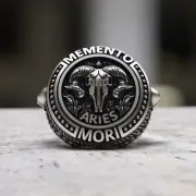 925 Sterling Silver Aries Signet Ring - Handcrafted Memento Mori Zodiac Men's