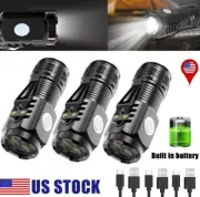 3× USB Rechargeable Super Bright 5 Modes LED Mini Tactical Flashlight Light US