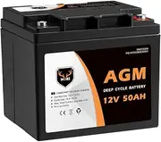 Mobi 12V 50AH AGM Battery Lead Acid Battery Deep Cycle Mobility Scooter Golf Cart Camping