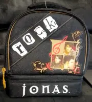 Disney Jonas Brothers lunch tote zip close black & white insulated New with Tags