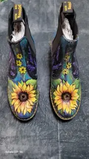Handpainted Original Design Dr. Martens Chelsea Platform Boots