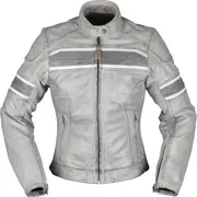 Modeka Iona, leather jacket women , color: Light Grey , size: 36