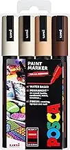 POSCA Colouring - PC-5M Skin Tone Set of 4 - In Wallet