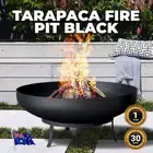 Tarapaca Fire Pit Black Firepits & Chimineas Patio Heater Base+Bowl Steel