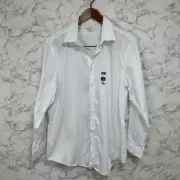 Calvin Klein Men’s Dress Shirt sz 17.5-32/33 XL Slim Fit NEW #F320