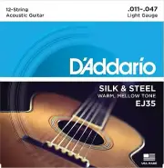 D'Addario Guitar Strings EJ35 12-String Silk & Steel Folk 11-47