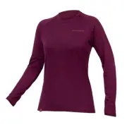 Shirt Baabaa Blend L/S Baselayer Women's Aubergine Endura Bicycle