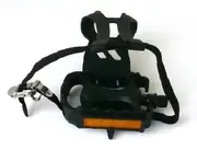 Pedals MTB Polypropylene (PP) 9/16" Axle w/Toe Clip and Strap (Attached)