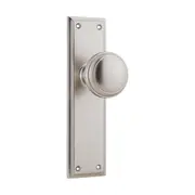 6566 Door Knob Milton Latch Pair Satin Nickel H200xW50xP73mm