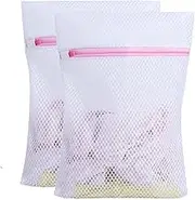 Mesh Washing Bags for Laundry,Bra Shoe Sock Trainer Net Delicates Laundry Bag with Premium Zipper (2 SET)