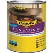 Cabot''s 1L Jarrah Satin Water Based Stain And Varnish Fast Recoat - 2 Hours