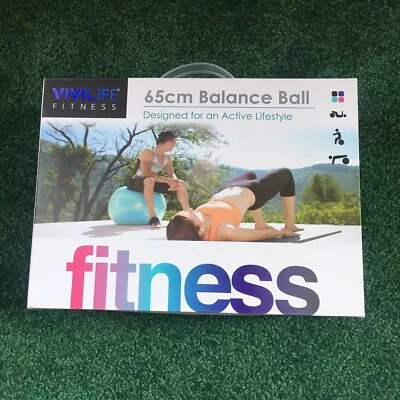 Vivilife Fitness 65 Cm 26" Exercise Yoga Balance Ball with Pump, Brand New