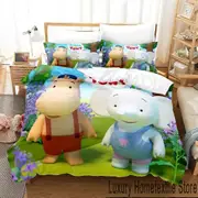 v217 Bed Sheets Tina Cartoon Tony Bedding Set,Duvet Cover Comforter Bed Set Quilt Cover Pillowcase,King Queen Twin Size Boys Girls Adults 3-Piece Bedd