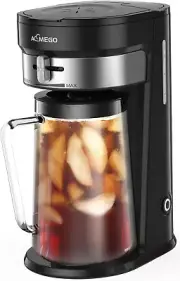 Iced Tea Maker, Brewing System with 2.5-Quart Glass Pitcher, Sliding Strength S