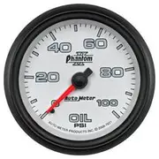 Autometer Phantom II Oil Pressure Gauge - 0 - 100 PSI, 2 5/8 Inch, AU7821