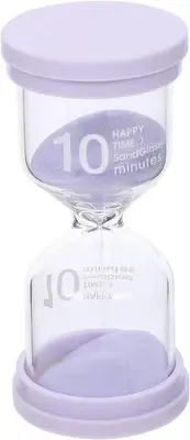 Sand Timer 10 Minute Hourglass Timer Glass Sand Clock Plastic Sandglass - Violet
