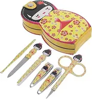 DRESSOOS Material 6pc Manicure Nail Set Nail Clippers Set for Personal and Use Carry Bag Random