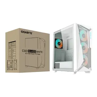 Gigabyte技嘉 AORUS C301 GLASS WHITE 電腦機殼 E-ATX C500 電腦機箱