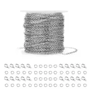 Cadena de collar de acero inoxidable de 36 pies para fabricación de joyas.