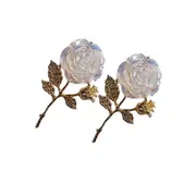 Elegant Rose Retro Eardrops High-End Fashion Sense Women Vintage Earrings