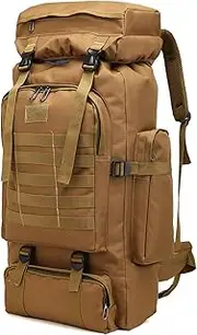 Assault Pack - Large Capacity Water Resistant Bugout Bag Backpack 80L | Large Trekking Rucksack for Outdoor Hiking Camping Trekking
