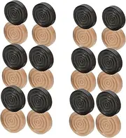 Gogogmee Elegant Wooden Checkers Chess Pieces 24pcs Round Threaded Design for Board Game Lovers Collectors
