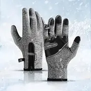 [TEMEI] Winter Warm Gloves Men Women Touch Screen Waterproof Windproof Non-Slip Grips Glove, for Cycling Driving Running Hiking