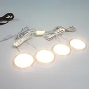 Rv Parts 4pcs 12v Led Lighting Round Sensor Light Kit Caravan Camper (Color : Warm White)
