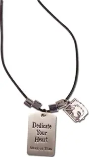 Attack On Titan Military Police Emblem Dedicate Your Heart Anime Necklace GE-364