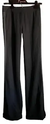 Roberto Cavalli Women’s Tuxedo Style Dress Pants 40 Bootcut Wool Zip Black New