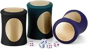 ibasenice 2pcs Box Dice Shaking Cup Vintage Dice Cups Ktv Dice Cup Bar Dice Cup Dice Game Supplies Couple Dice Game Dice Game Cup Novelty Dice Cup Dice Cup Lining Shaker Feel Paint Dice Cup