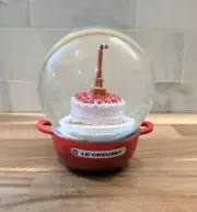 Le creuset Japan 2019 Limited Edition Christmas Snow Globe Dome cerise NIB